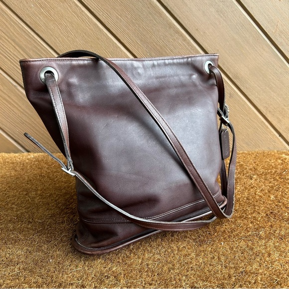 Vintage Coach Westport  brown leather bucket handbag tote Made in USA - Picture 2 of 16
